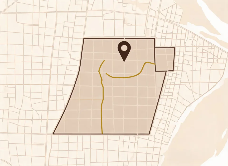 Map for the Loro Piana material desk