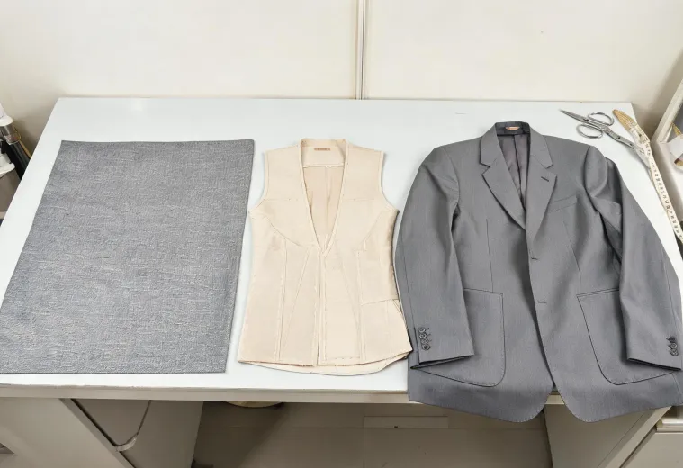 Structured suiting fabric application