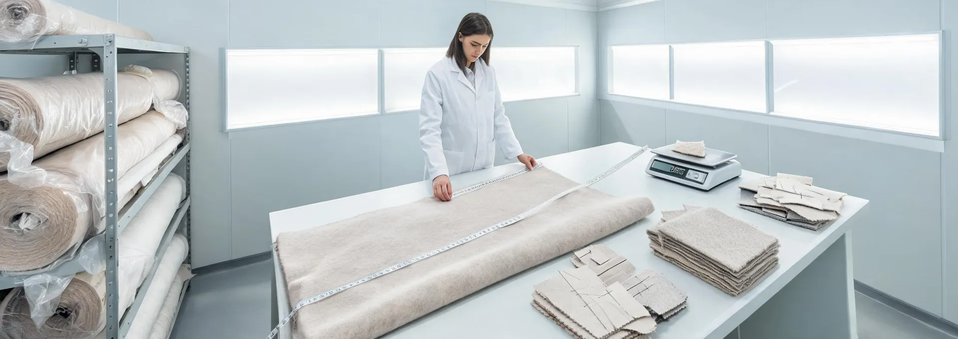 Fine fabric incoming inspection and shade approval